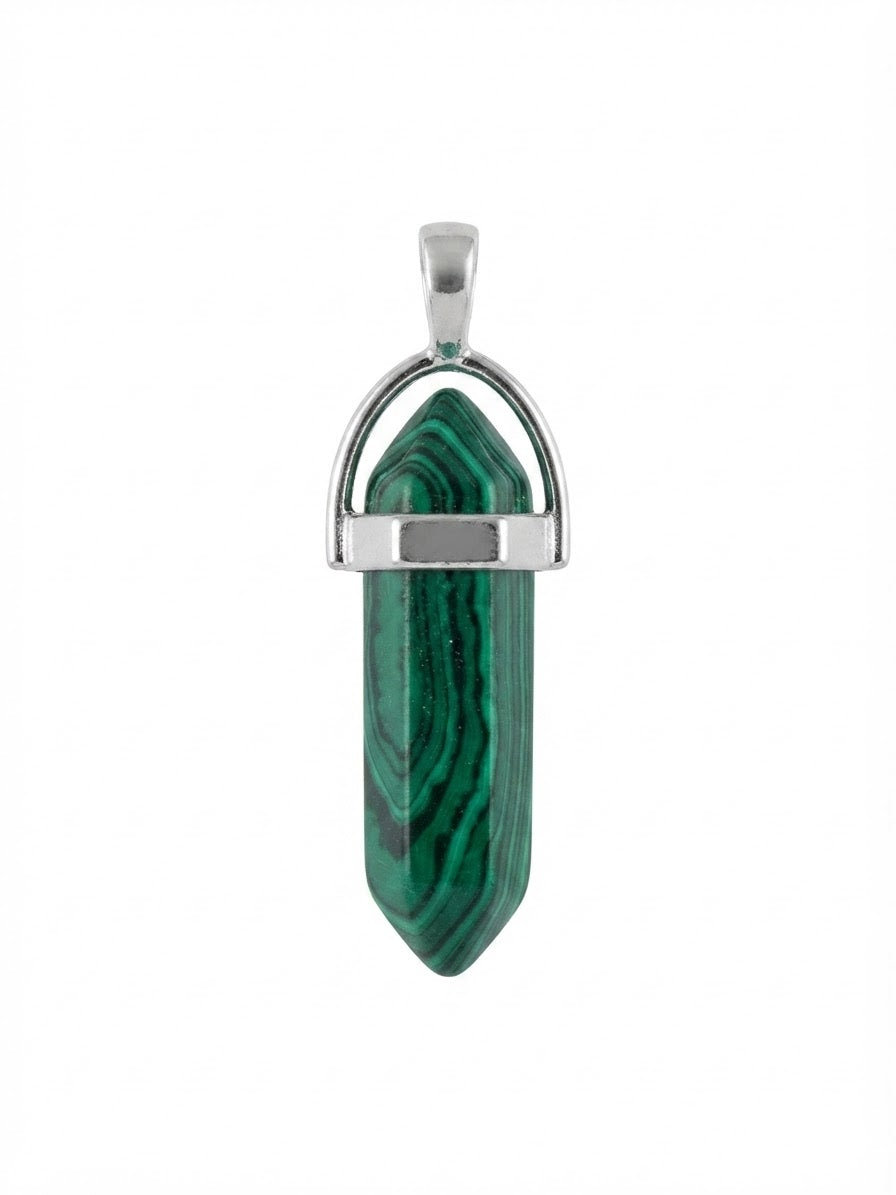 Pendentif en Pierre Malachite