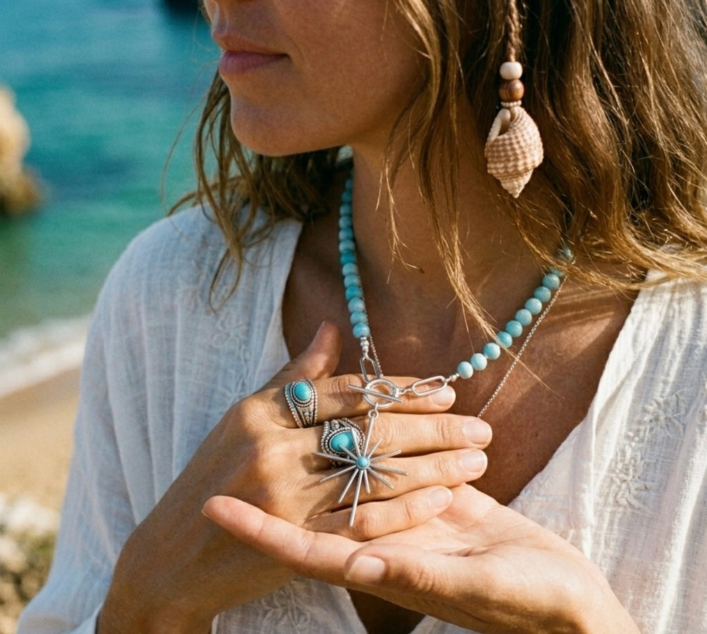 Collier Étoile du Nord en Argent et Pierres Fines - Style Bohème Chic