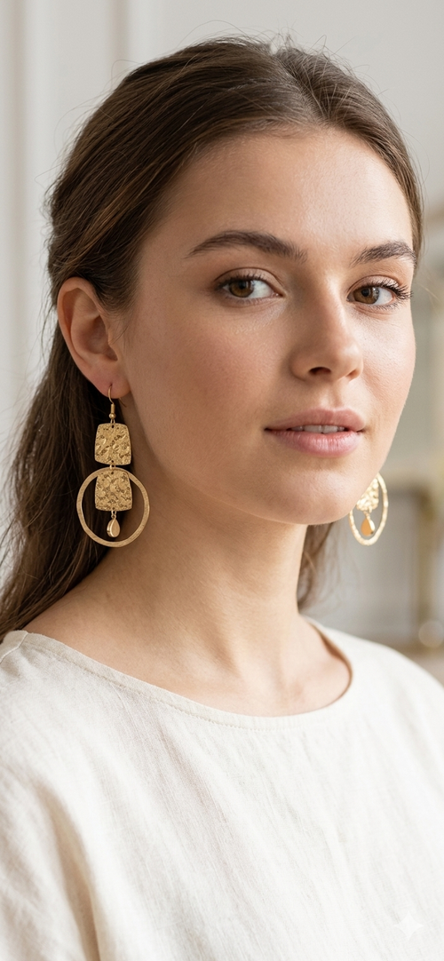 Boucles d'oreilles Dorées
