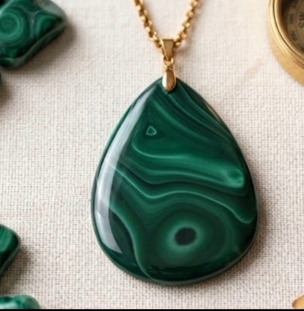 Pendentif Malachite Naturelle