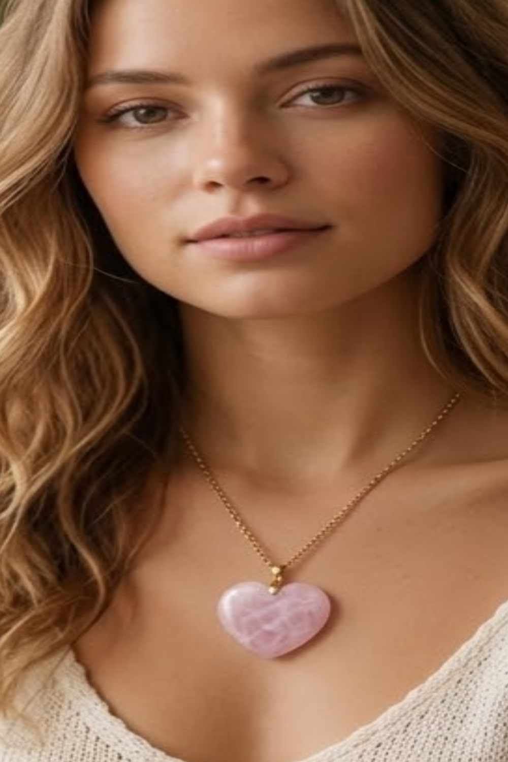Pendentif Quartz Rose