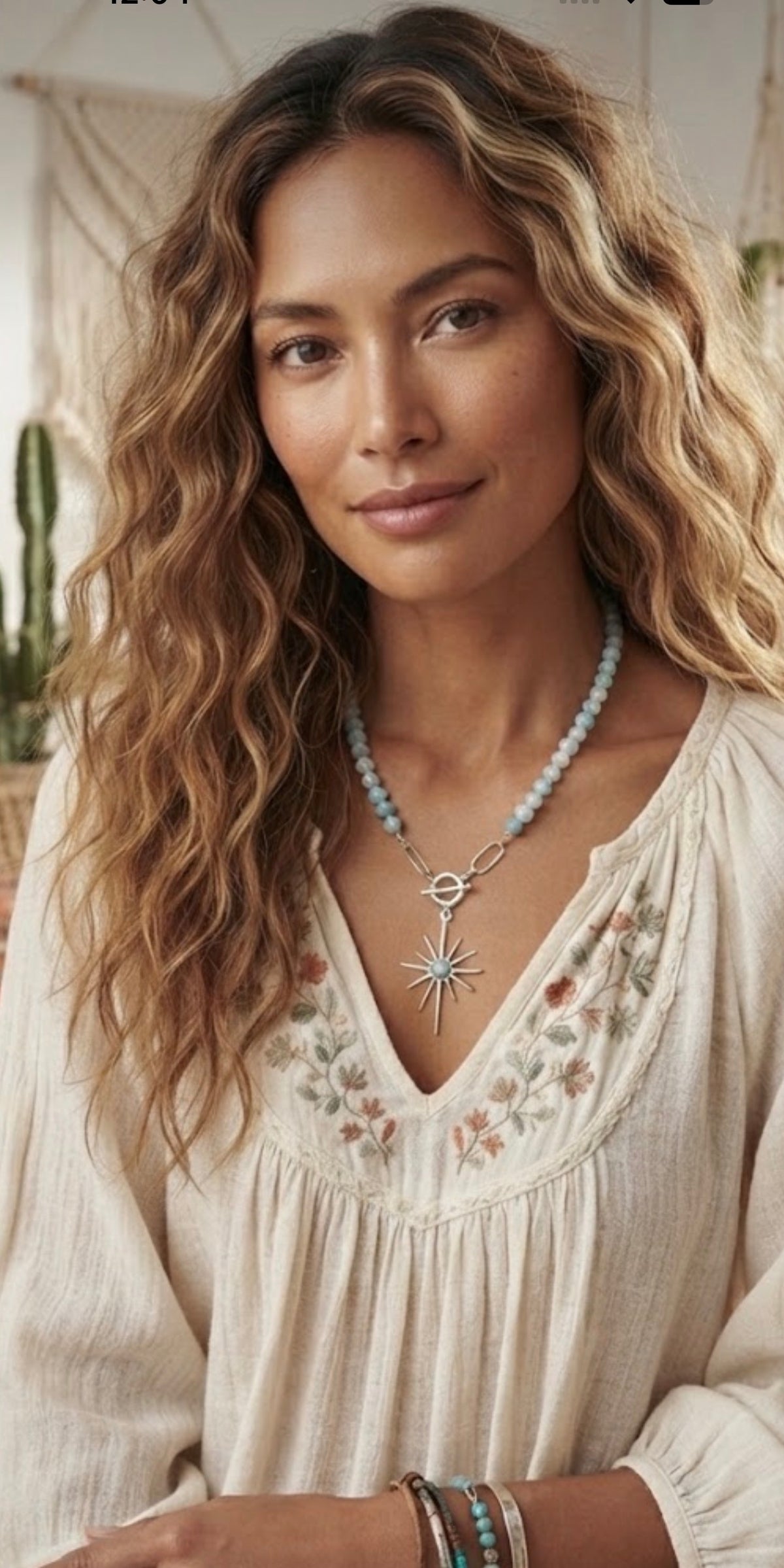 Collier Étoile du Nord en Argent et Pierres Fines - Style Bohème Chic