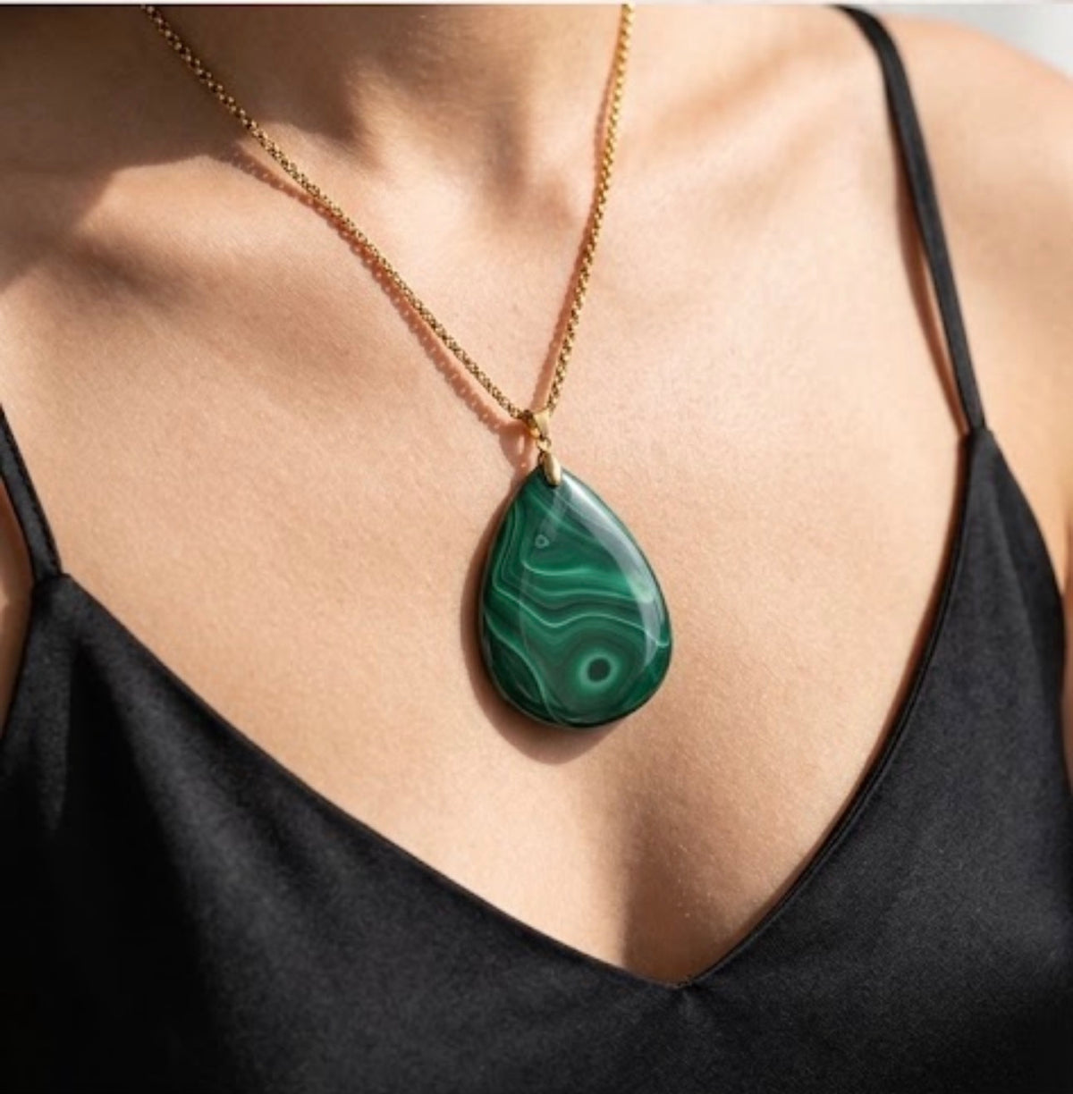 Pendentif Malachite Naturelle